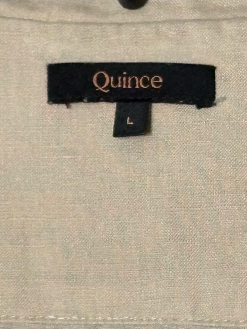 Quince Womens Flax Linen Button Shirt L Relaxed Oversized Boxy Top Driftwood - Picture 3 of 9